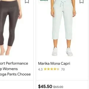 Marika Women's Mona Capri Pant - Relaxed Fit, Tummy Control, 22" Inseam, Made From Recycled Fabrics, With Pockets